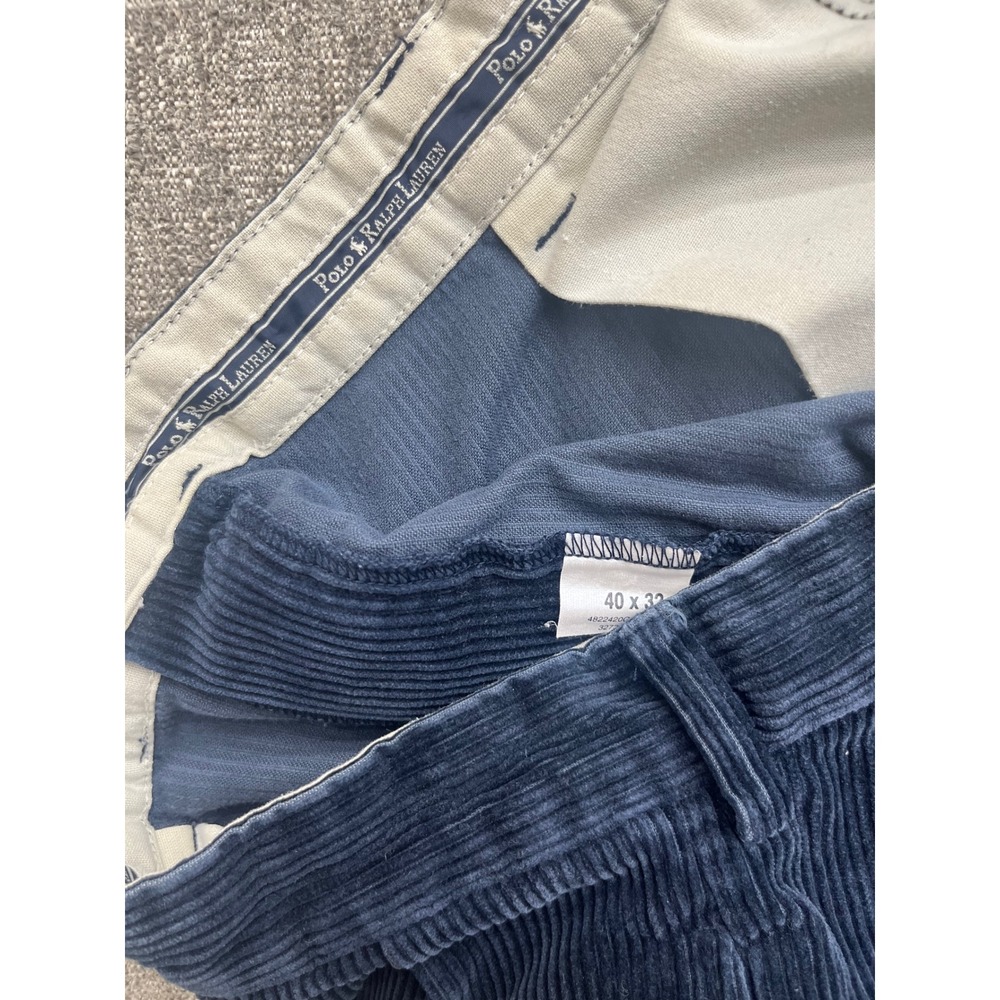 VTG Polo Ralph Lauren Corduroy Pants Navy Blue Relaxed Fit‎ Mens - Picture 6 of 8